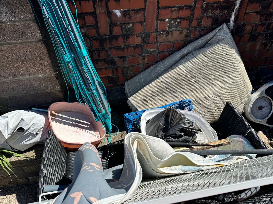Old carpets, garden furniture and household items to be cleared